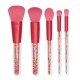 YAESHII pink and  Kawaii liquid handle 5 pcs makeup sets brush comfortable and soft PVC birthday gift makeup tools