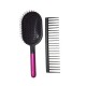 Wholesale Salon Hairdressing Hair Extension Comb ABS Hair Detangler Tangle Knot Bristle Hair Detangling Brush Soft Black Laser